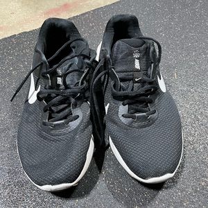 Nike white and black running shoes